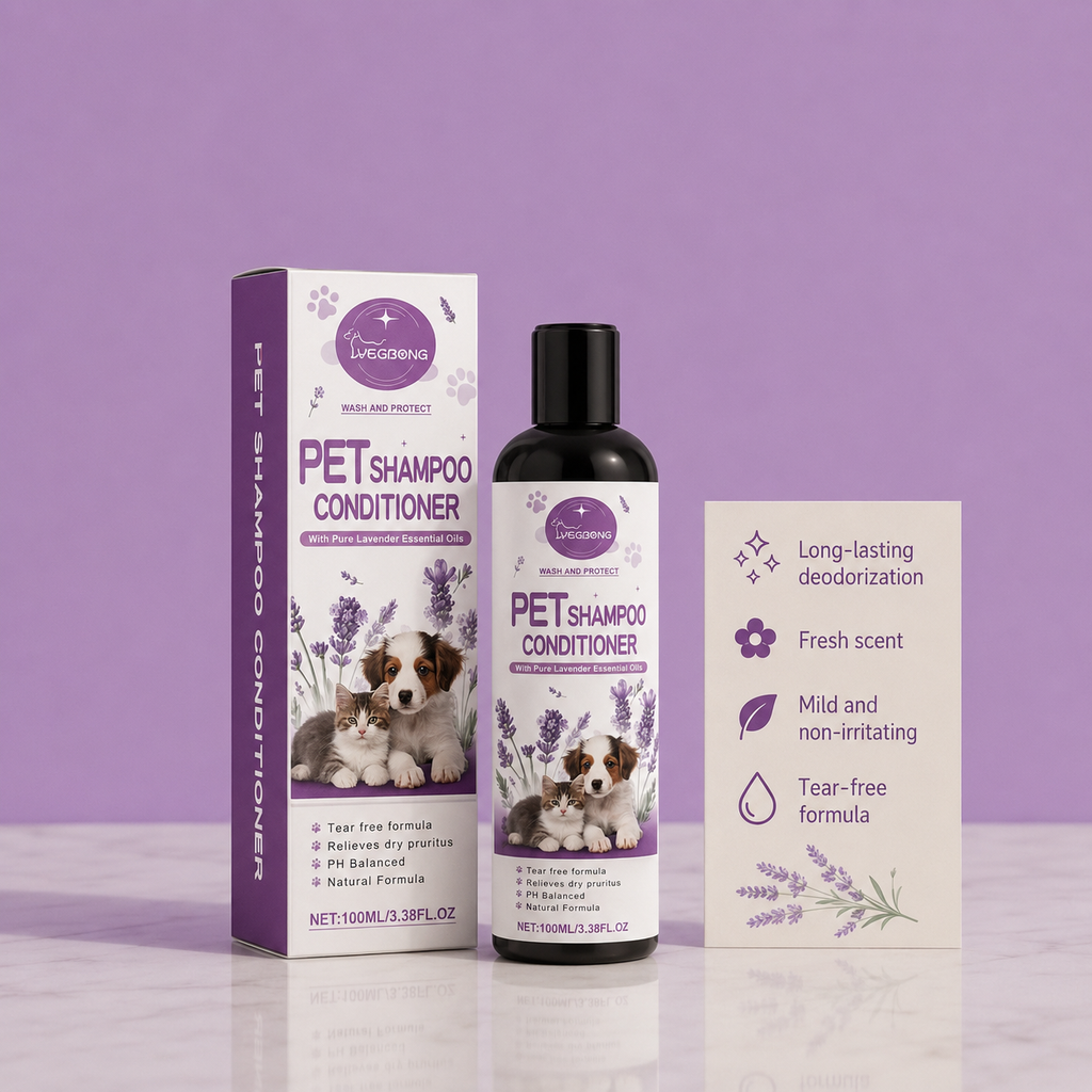 Pet Bath Supplies Tear Free Natural Formula Lavender Pet Shampoo Conditioner