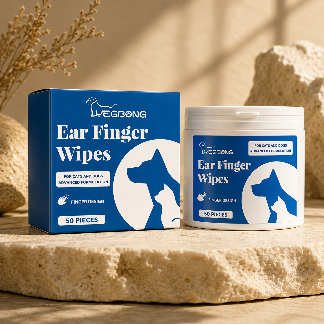 Pet Cleaning Finger Ear Wipes to Remove Earwax Ear Mites Ear Cleaning Care Pet
