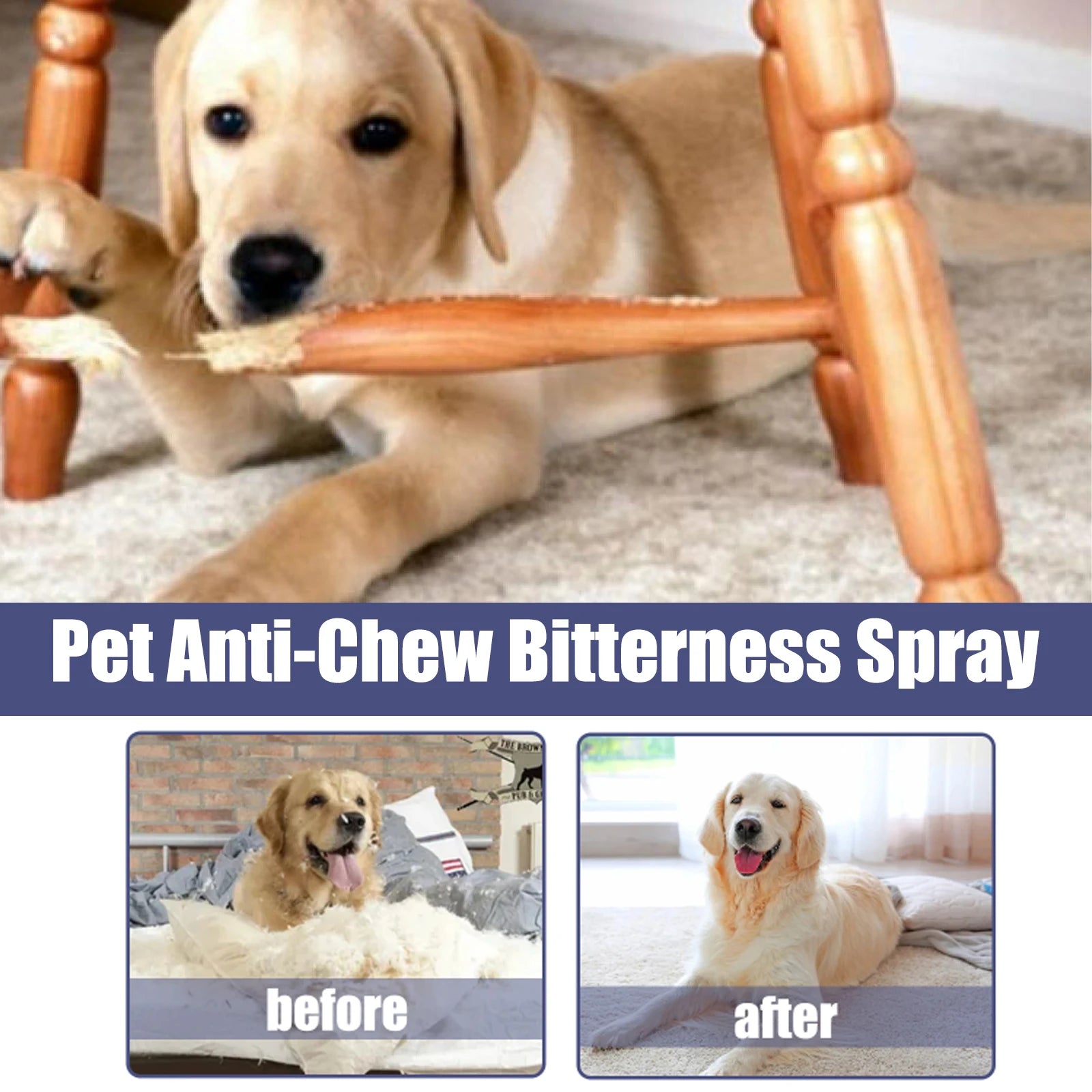 Pet Anti Chew Spray Dogs Stops Chewing Furniture and Scratching