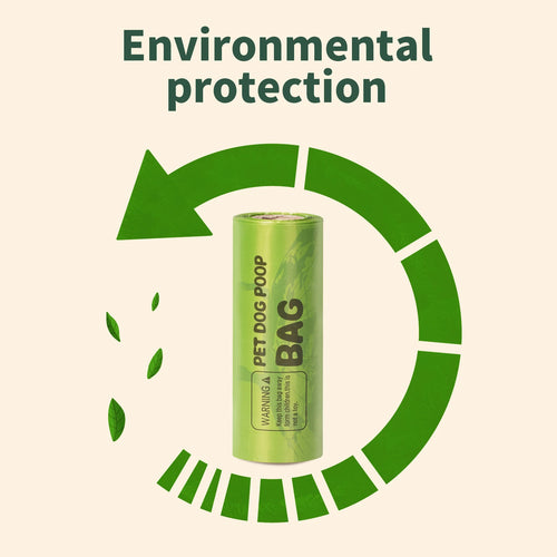 Dog Poop Bags Eco-Friendly Biodegradable With Green Lavender Scent