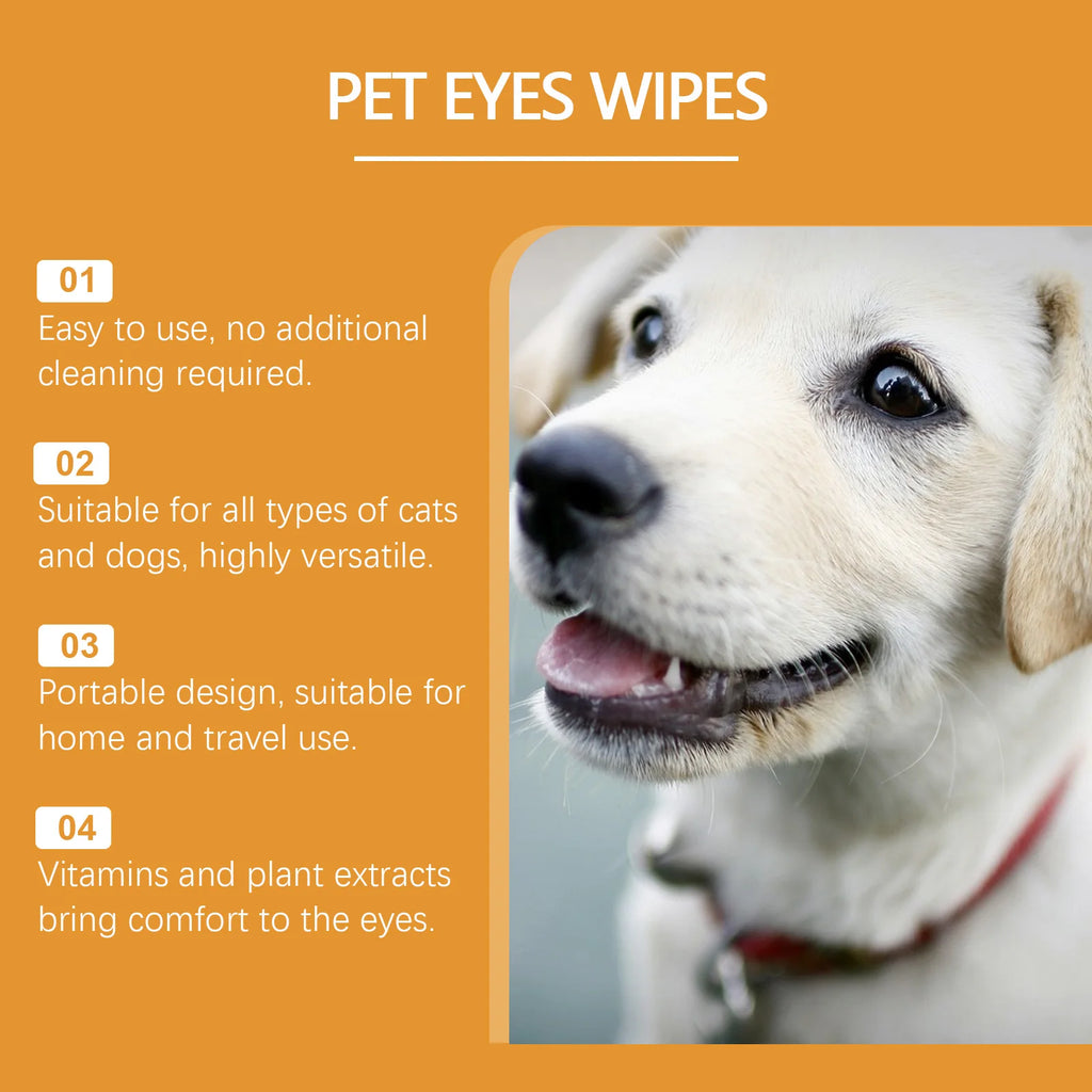 Soft Wet Wipes for Cats and Dogs Eye Cleaning Solution