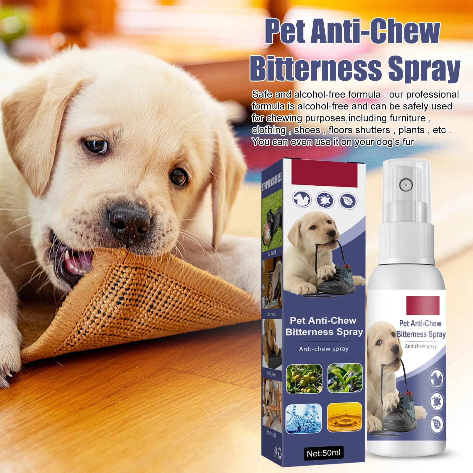 Pet Anti Chew Spray Dogs Stops Chewing Furniture and Scratching