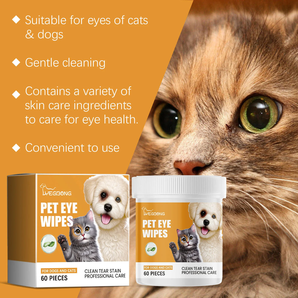Soft Wet Wipes for Cats and Dogs Eye Cleaning Solution