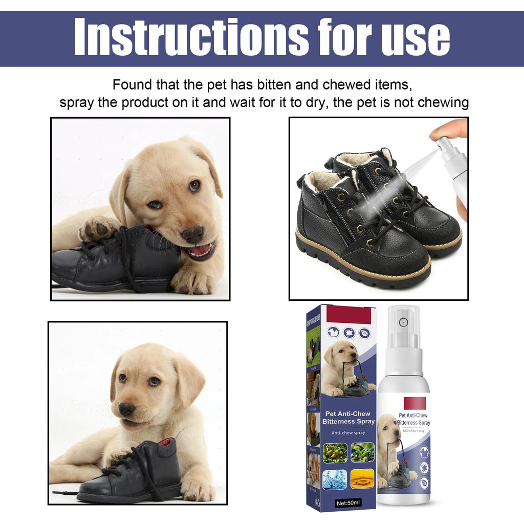 Pet Anti Chew Spray Dogs Stops Chewing Furniture and Scratching