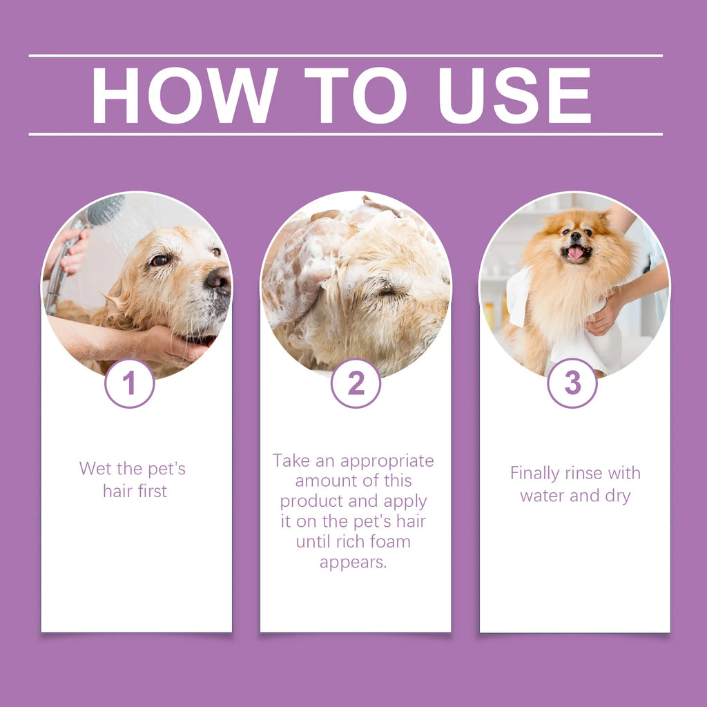 Pet Bath Supplies Tear Free Natural Formula Lavender Pet Shampoo Conditioner