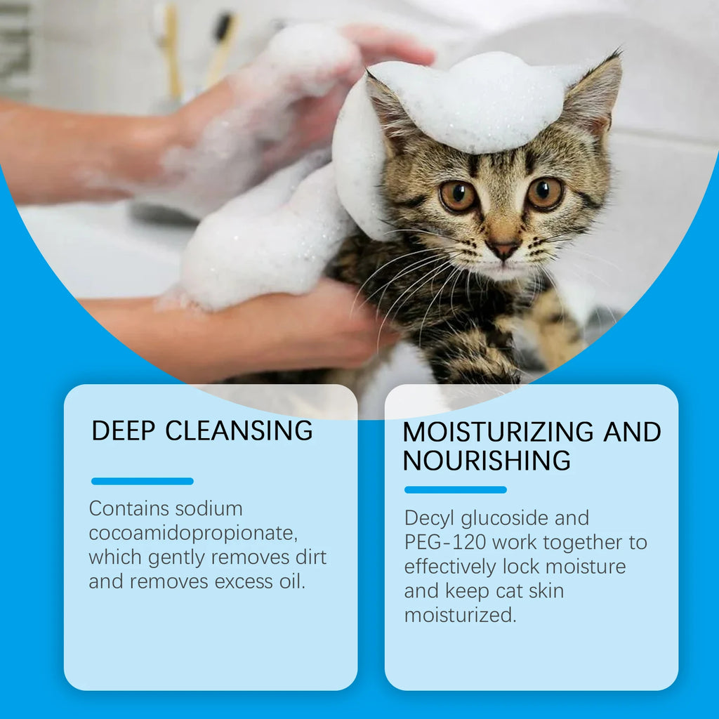 60ml Cat Cleaning Mousse Non-Irritating Gentle Cat Cleaning Foam