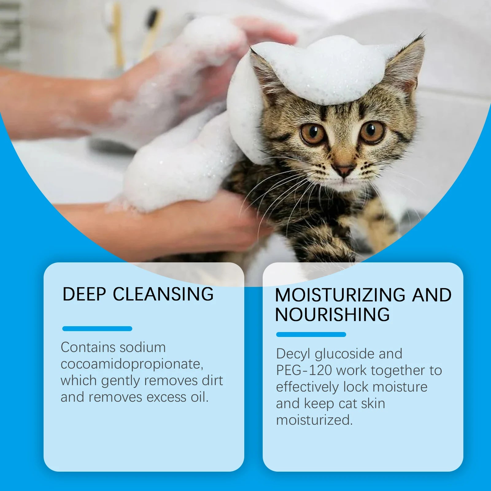 60ml Cat Cleaning Mousse Non-Irritating Gentle Cat Cleaning Foam