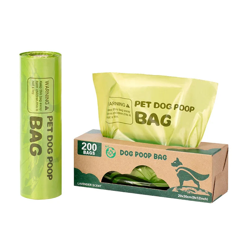 Dog Poop Bags Eco-Friendly Biodegradable With Green Lavender Scent