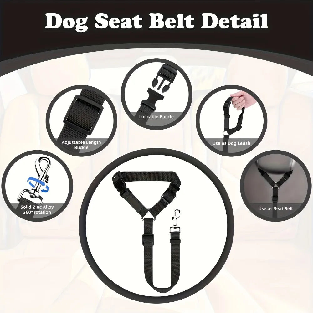 Heavy Duty Durable Retractable Pet Vehicle Car Seat Leash Belt