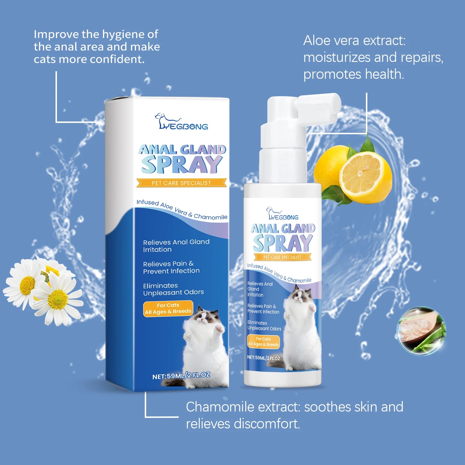 Cat Anal Gland Odor Removal Spray