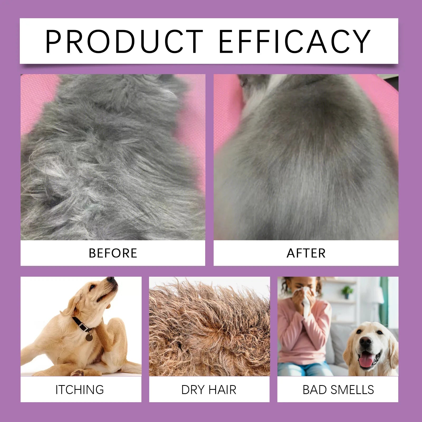 Pet Bath Supplies Tear Free Natural Formula Lavender Pet Shampoo Conditioner