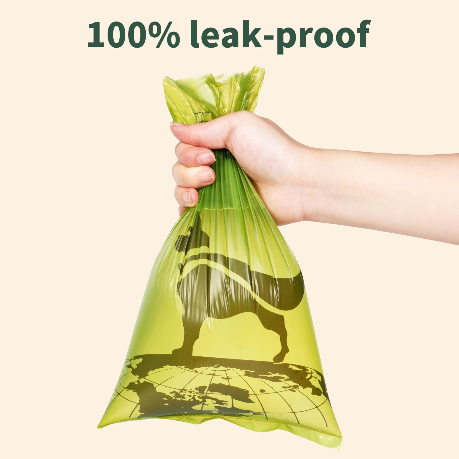 Dog Poop Bags Eco-Friendly Biodegradable With Green Lavender Scent