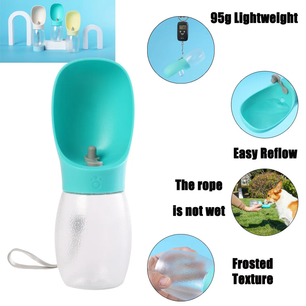 Pet Dog Water Bottle 300ML Puppy Drinking Bowl