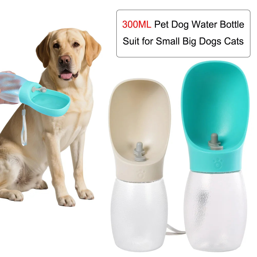 Pet Dog Water Bottle 300ML Puppy Drinking Bowl